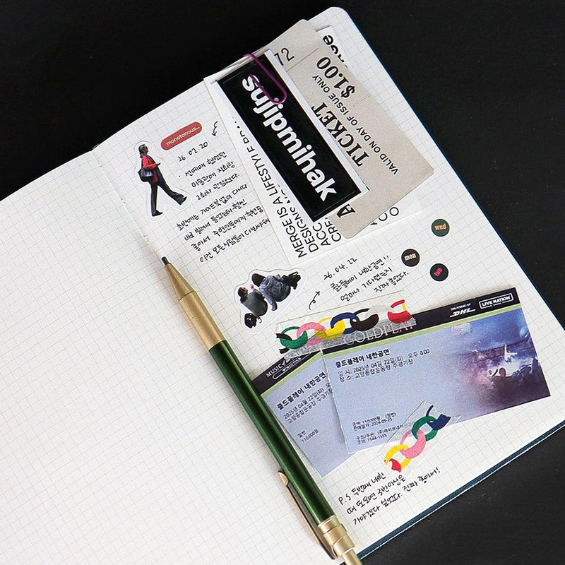 Grid Notebook - Indigo Prism 220 Hardcover A5 Grid Notebook With Elastic Band