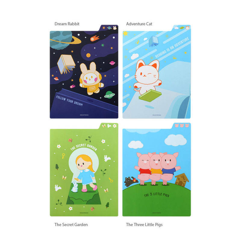 4 Options - Bookfriends 3-in-1 Index Ruler B5 Pencil Board