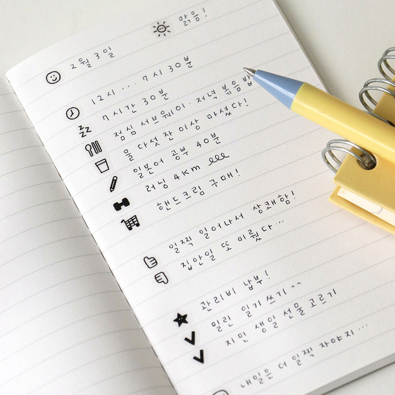 Clear Stickers - ICONIC Doodle Kiss Cut Diary Sticker Tape Roll