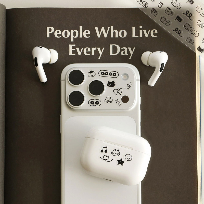 Decortive Stickers - ICONIC Doodle Kiss Cut Deco Sticker Tape Roll