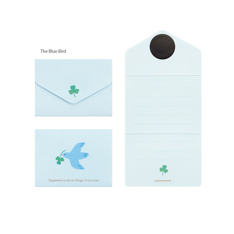 The Blue Bird- Bookfriends Literary Magnetic Bookmark Message Card
