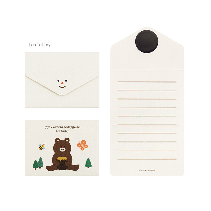 Leo Tolstoy - Bookfriends Literary Magnetic Bookmark Message Card