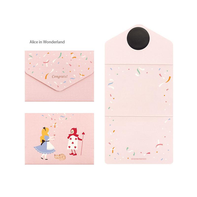 Alice - Bookfriends Literary Magnetic Bookmark Message Card