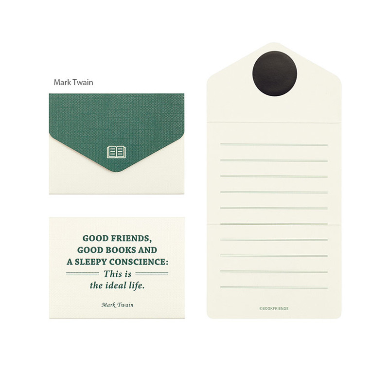 Mark Twain - Bookfriends Literary Magnetic Bookmark Message Card
