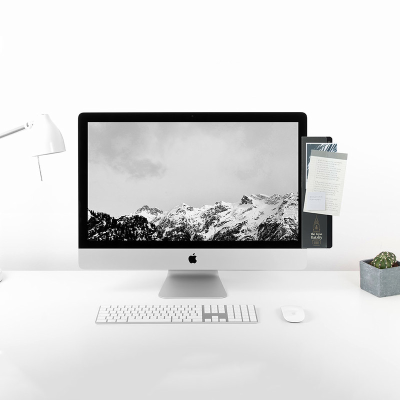 Bookfriends Monitor Side Memo Board With Pocket