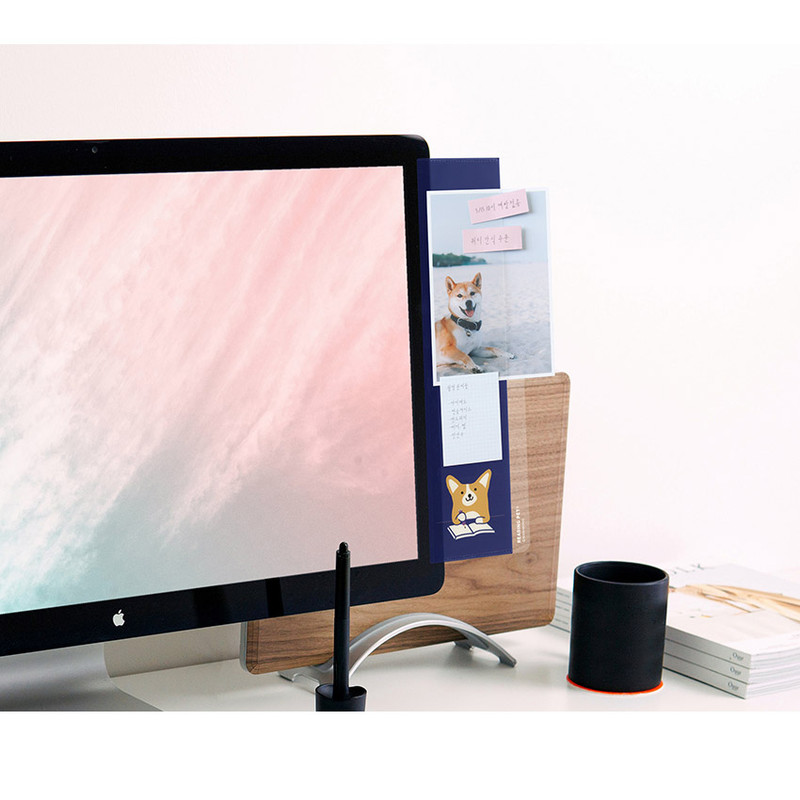 Stick-on design - Bookfriends Monitor Side Memo Board With Pocket