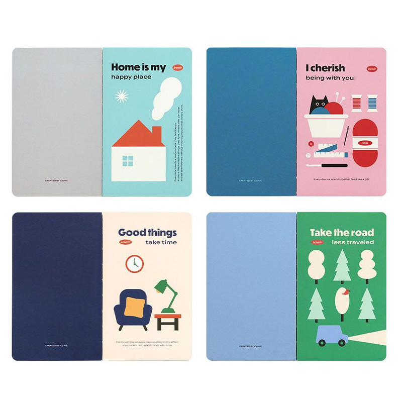 Vintage Cover Illustration - Iconic Slow B6 Grid Notebook