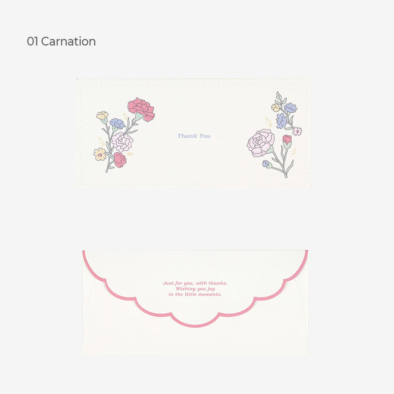 Carnation - Dailylike Noble Gift Envelope Set