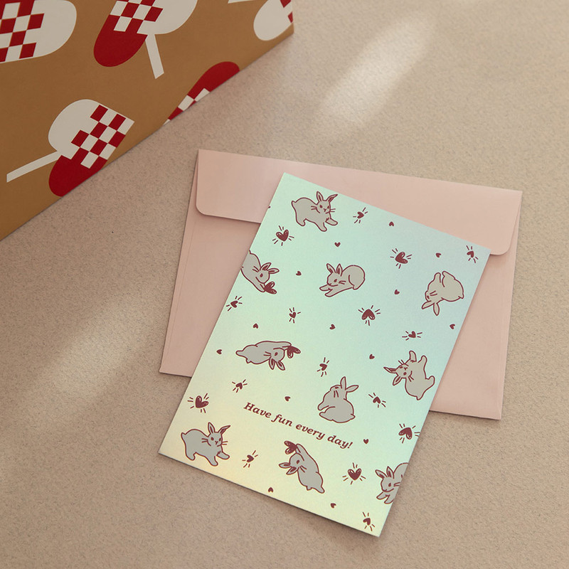 Matching Envelopes - Dailylike Shimmering Hologram Card And Envelope Set