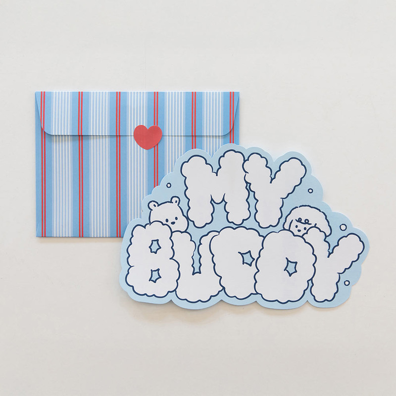 Shape Letter - Dailylike My Buddy Shape Letter And Envelopes Set 01-02