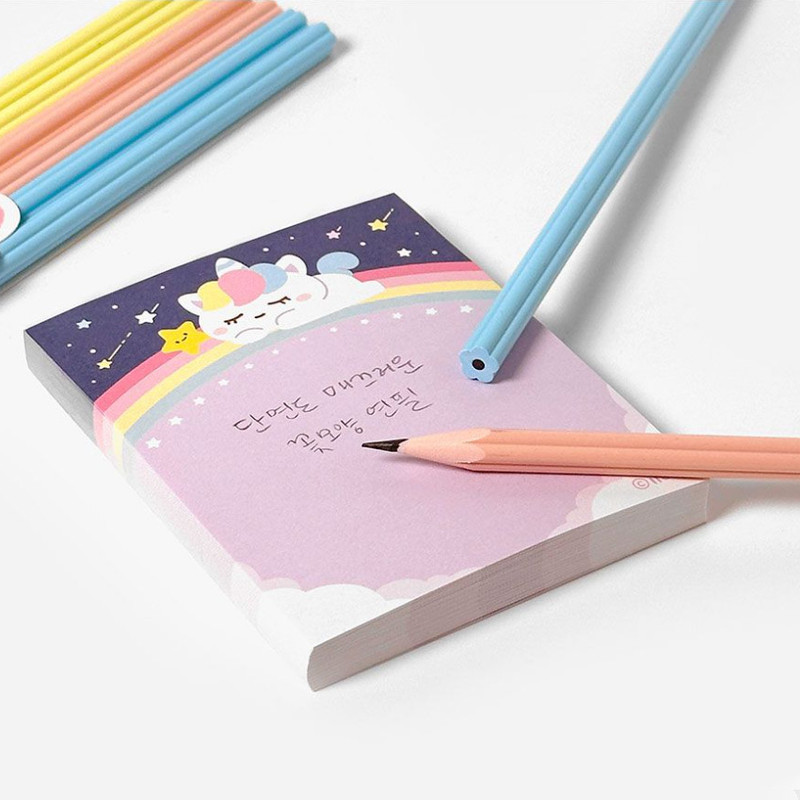 Safer smooth material - Il Jeong Pastel Bloom Flower Pencil Set 6pcs