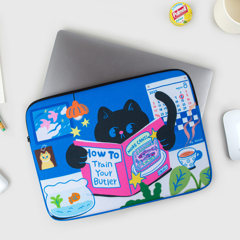 13" Laptop Sleeve - All new frame Training My Butler iPad Tablet & 13-inch Laptop Sleeve