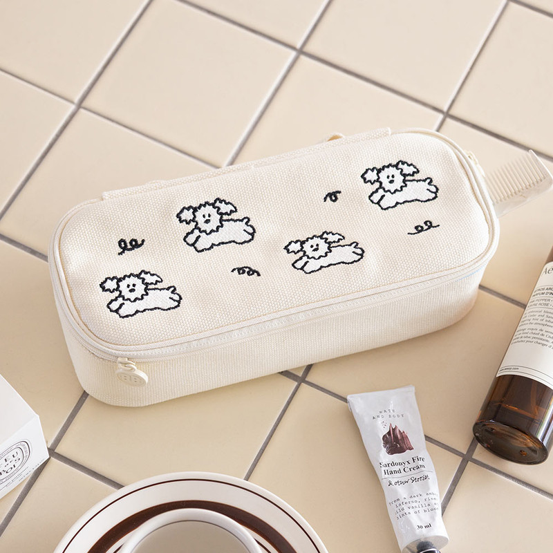 Cream - Romane Brunch Brother Run Peper Big Pencil Case Pouch