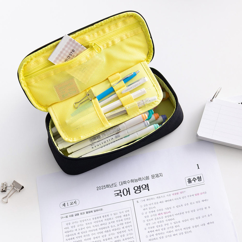 Mesh Pocket And Pen Loops - Romane Brunch Brother Run Peper Big Pencil Case Pouch