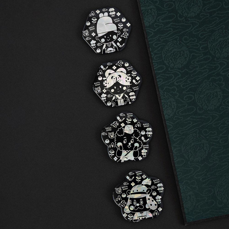 Korean Heritage Gift - Romane Hello Korea Holographic Magnet