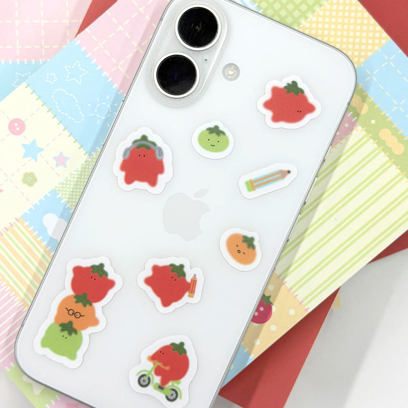 Decorative Stickers - 7321 Design Tomato Paper Decorative Sticker Set
