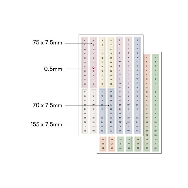 Time Line Size - 7321 Design My Flow Planner Sticker Set