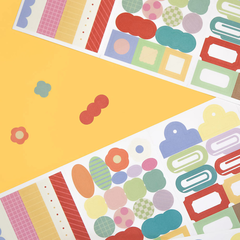 Various Shape Stickers - 7321 Design Dotty Scrap Write On Paper Sticker Pack