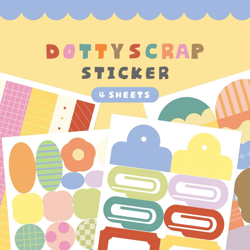 7321 Design Dotty Scrap Write On Paper Sticker Pack