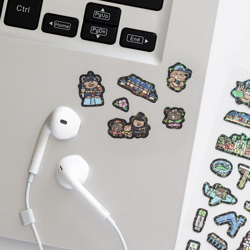 Laptop Decorative - Romane Brunch Brother OBF Seoul Travel Holographic Sticker