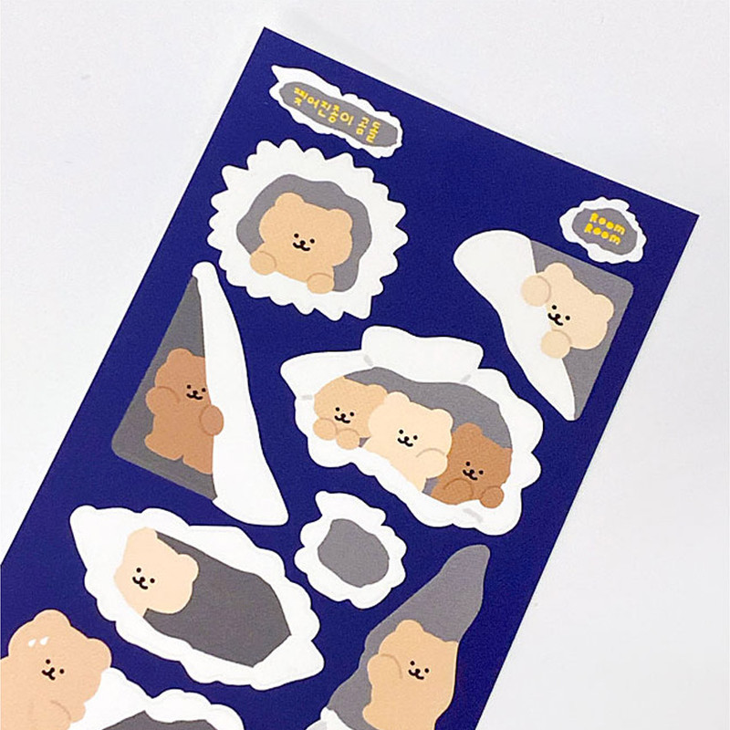 127 Torn Bear - roomroom Cute Decorative Sticker 127-134