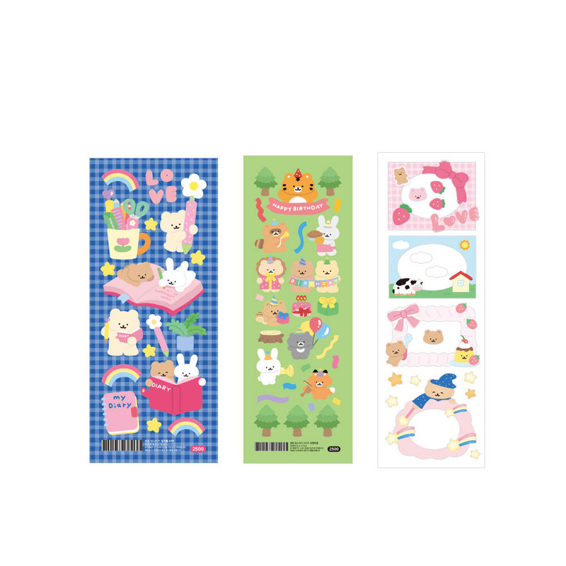 roomroom Cute Decorative Sticker 151-156