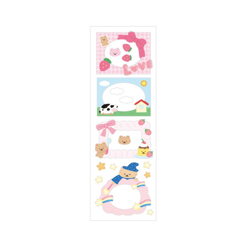 156 Happy Frame Sticker - roomroom Cute Decorative Sticker 151-156