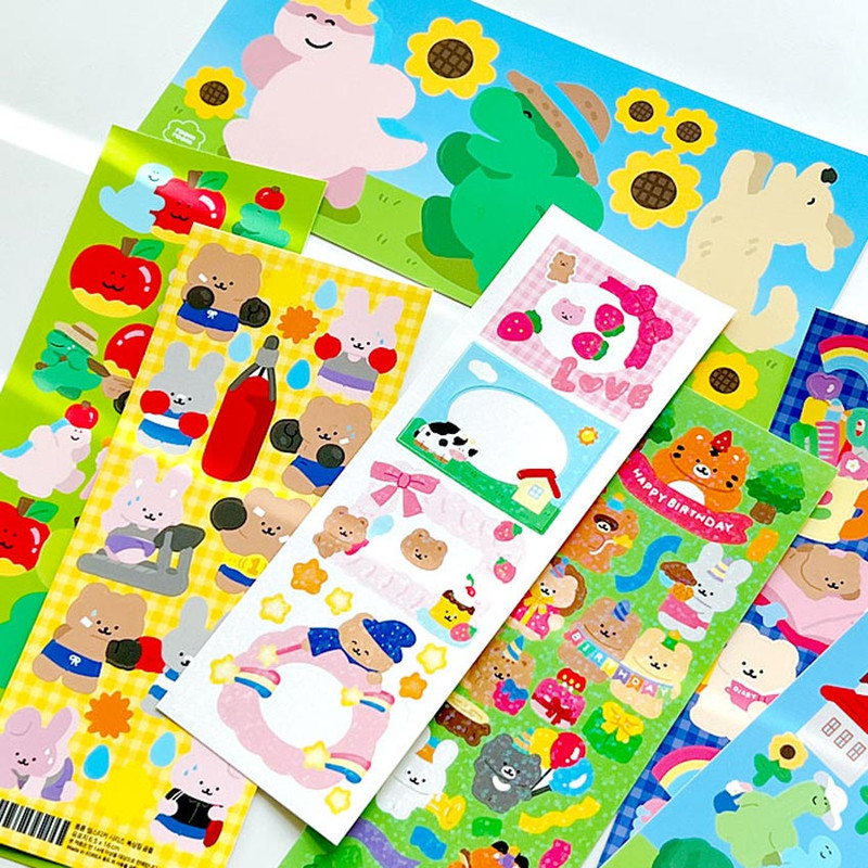 roomroom Cute Decorative Sticker 151-156