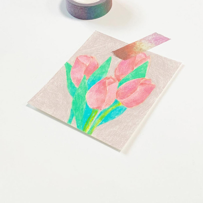 Decarative Tape - sand cake Crayon Gradation Washi Tape