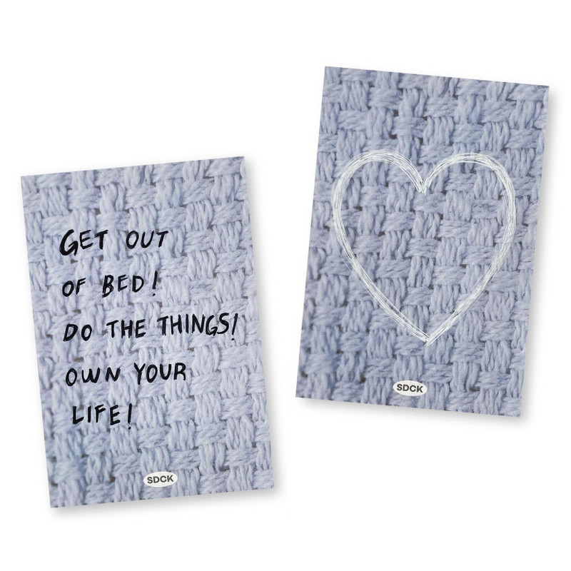 80gsm paper - sand cake Blue Knit Memo Pad