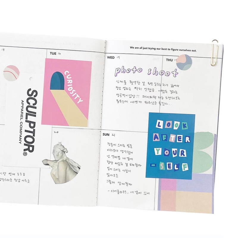 Usage example of sand cake Drawing Paper Sticker Pack