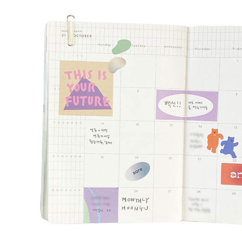 Matte Coated Stickers - sand cake Drawing Paper Sticker Pack