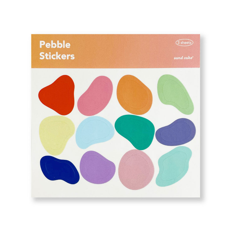 sand cake Pebble Paper Sticker Pack