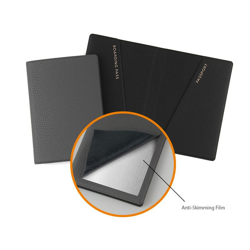 Anti-Skimming - Fenice Classic Vegan Leather RFID Passport Cover