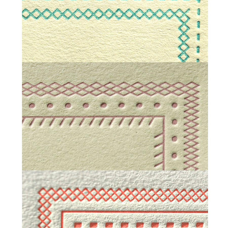 Letter Press Design - Dash and Dot Stitch Mind Letter And Envelop Set