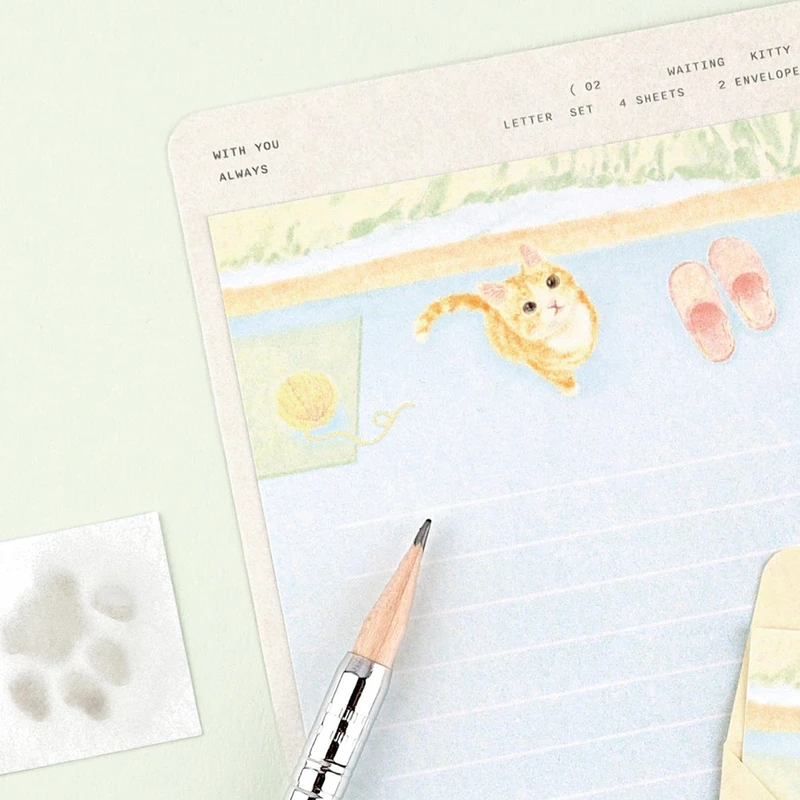 9mm Lined - Dash and Dot With You Always Letter And Envelop Set