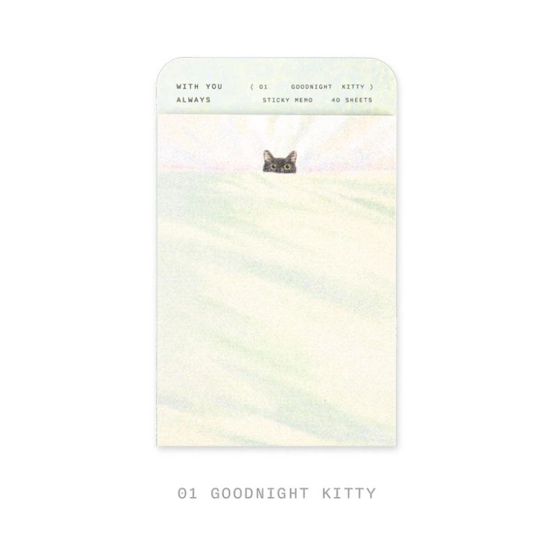 01 Goodnight Kitty - Dash and Dot With You Always Sticky Notes Pad