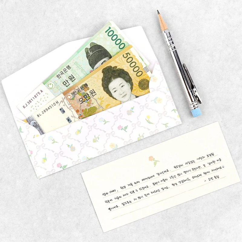 Usage example of Dash and Dot Dear Pocket Gift Envelope