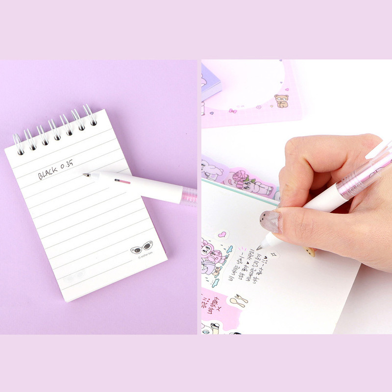 0.35mm tip - Esther Bunny Clip 0.35mm Black Ink Ballpoint Pen