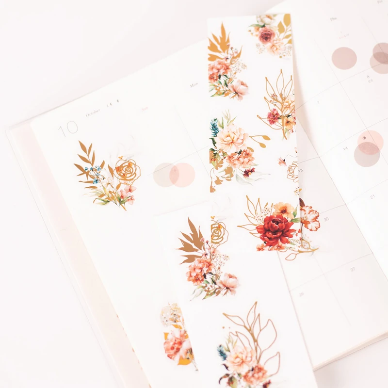 Gold Accent Stickers - Appree Lisianthus Gold Foil Sticker Pack