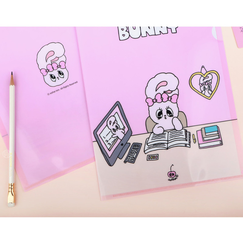 Cute design - Esther Bunny L-Holder A4 File Folder Set