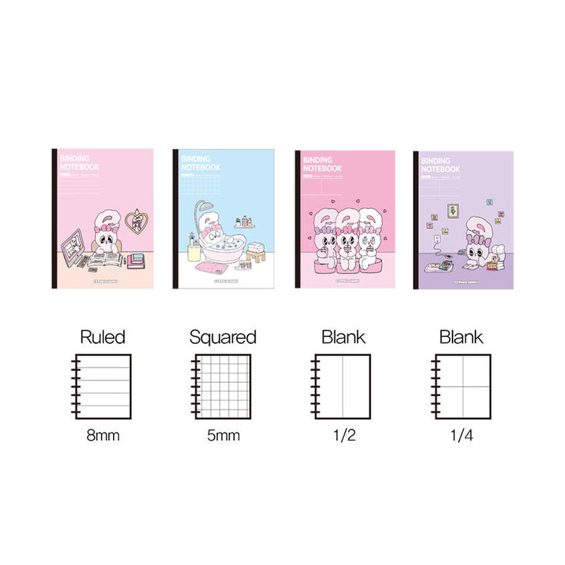 4 Option - Esther Bunny Lay-Flat B5 Notebook