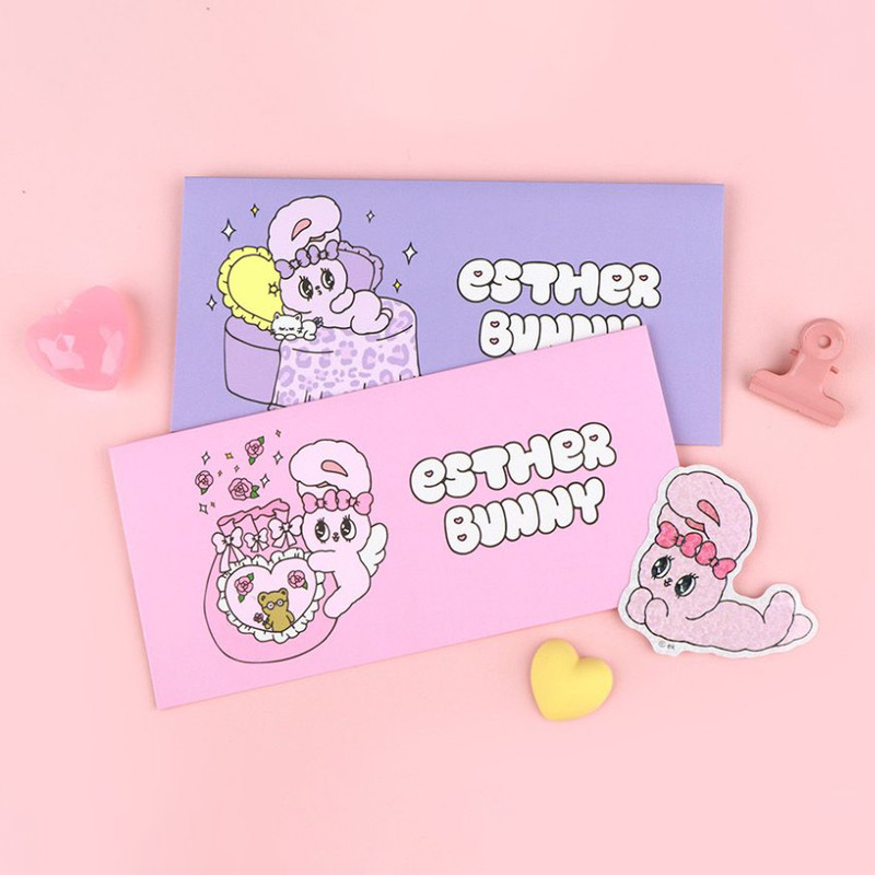 2 Colors - Esther Bunny Gift Envelope Pack