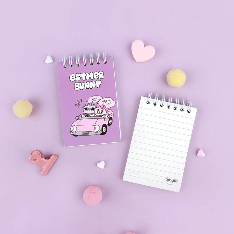 Purple - Esther Bunny Handy Lined Notepad