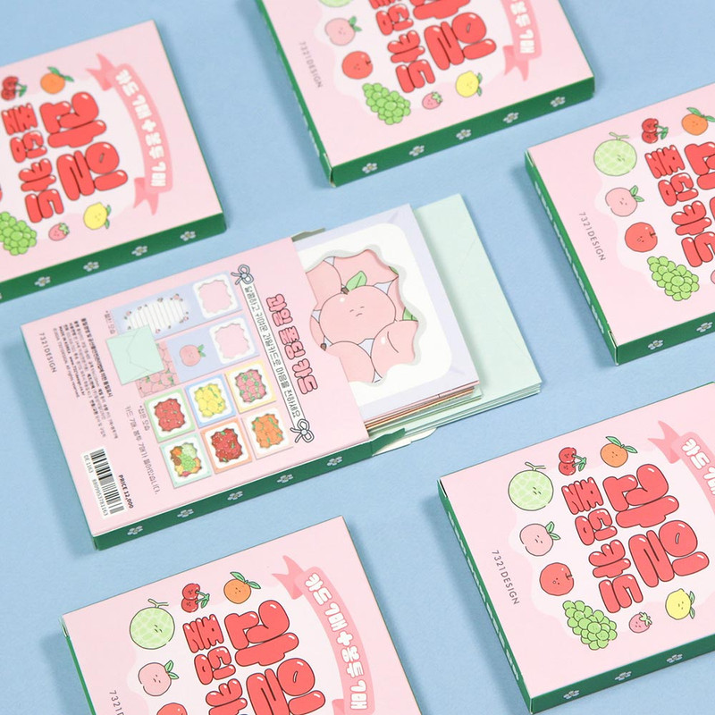Storage Box - 7321 Design Fruit Window Folding Greeting Card Pack
