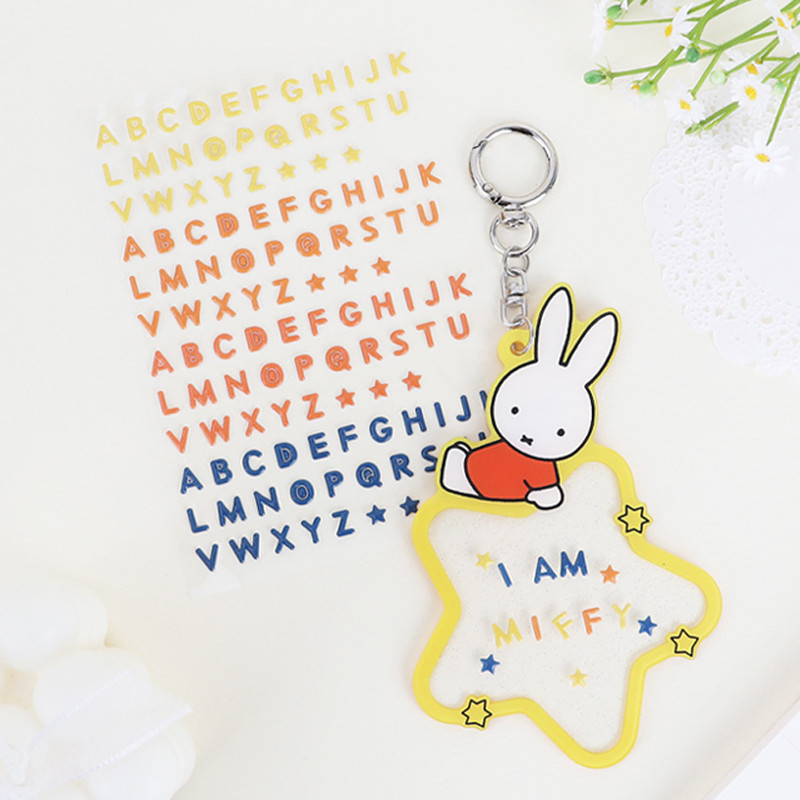 Miffy Custom DIY Name Keyring with Alphabet Stickers