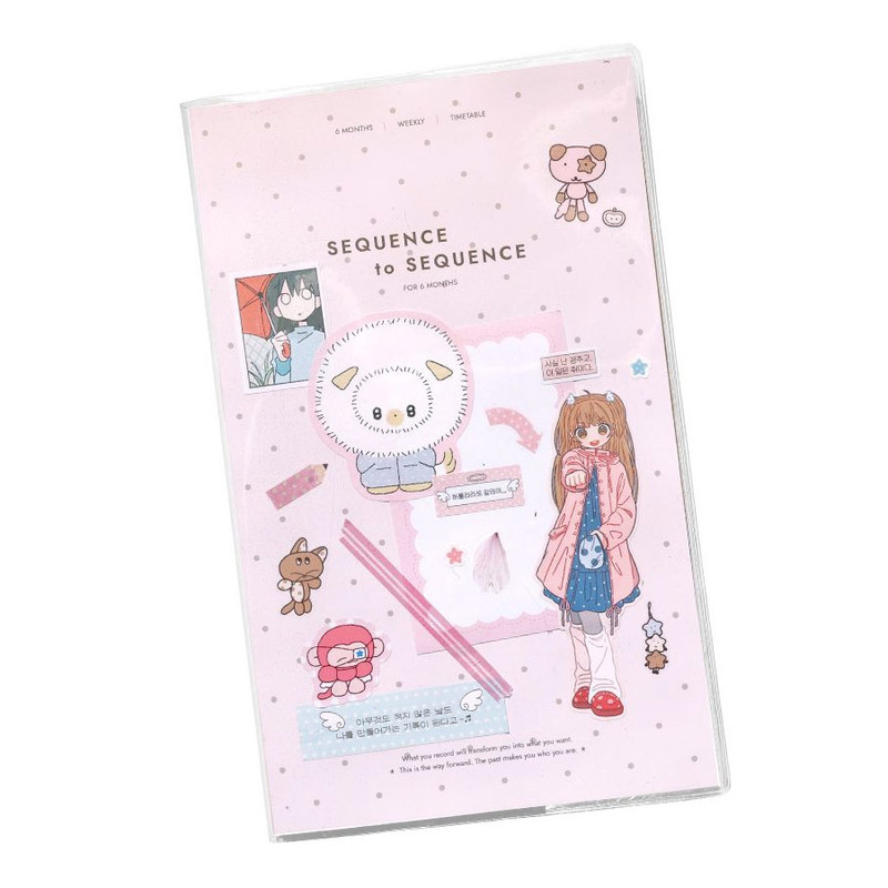 PVC cover - Be On D Sequence to Sequence 6-Month Hourly Schedule Undated Weekly Planner