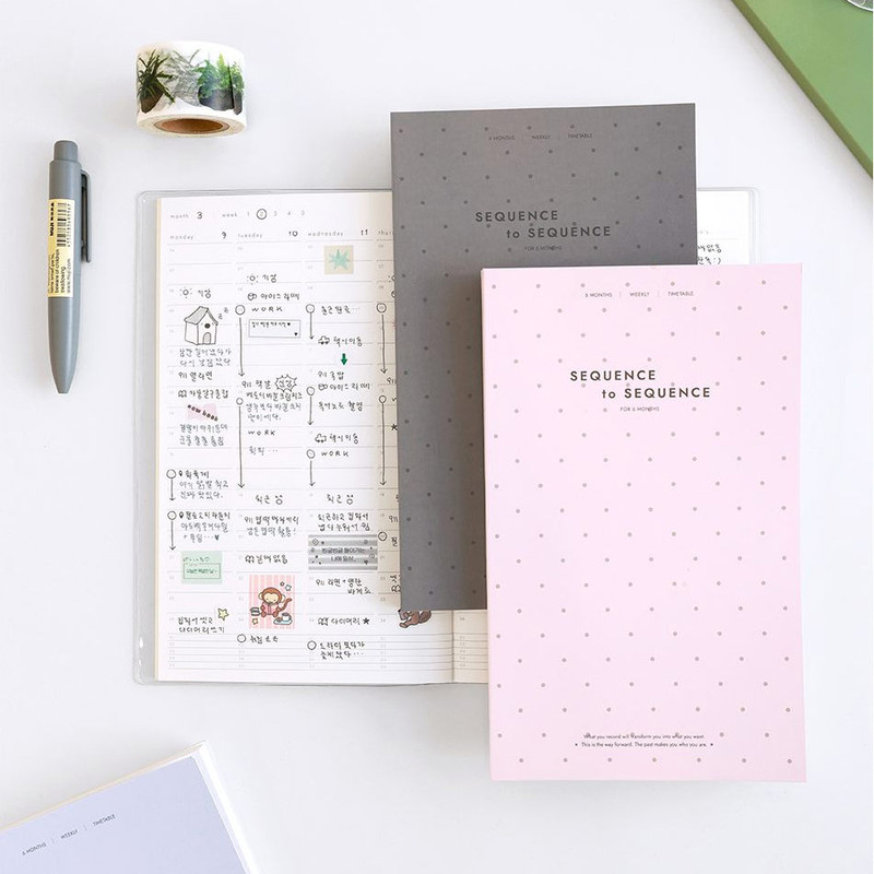 Be On D Sequence to Sequence 6-Month Hourly Schedule Undated Weekly Planner