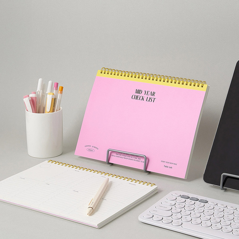 Pink - Antenna Shop Table Talk Mid Year B5 Dateless Checklist Weekly Planner