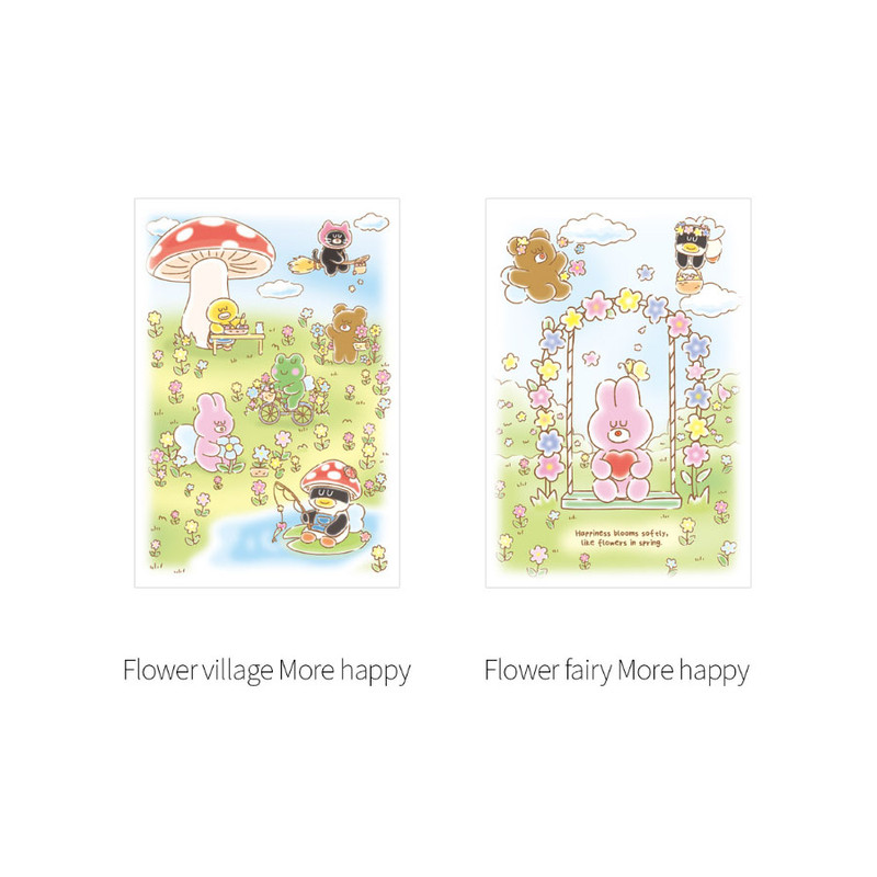 6 Option - ROMANE Brunch Brother Cute Illustration Postcard